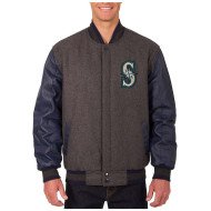 Seattle Mariners Charcoal Varsity Jacket