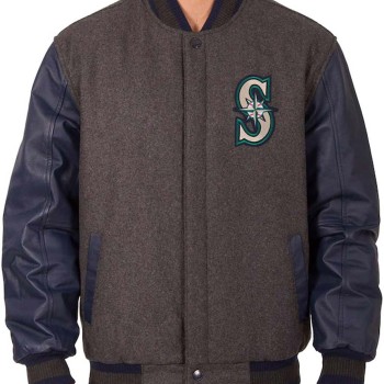 Seattle Mariners Charcoal Varsity Jacket
