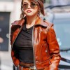 Street Wear Selena Gomez Brown Leather Jacket Street Wear Selena Gomez Brown Leather Jacket