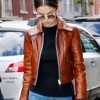 Street Wear Selena Gomez Brown Leather Jacket Street Wear Selena Gomez Brown Leather Jacket