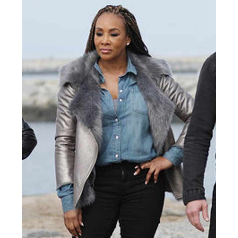 Sharknado 6 Vivica A Fox Shearling Leather Jacket
