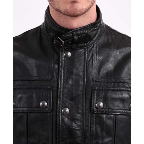 Tom Ryan Shattered Pierce Brosnan Leather Jacket