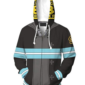 Shinra Kusakabe Fire Force Zip Up Hoodie