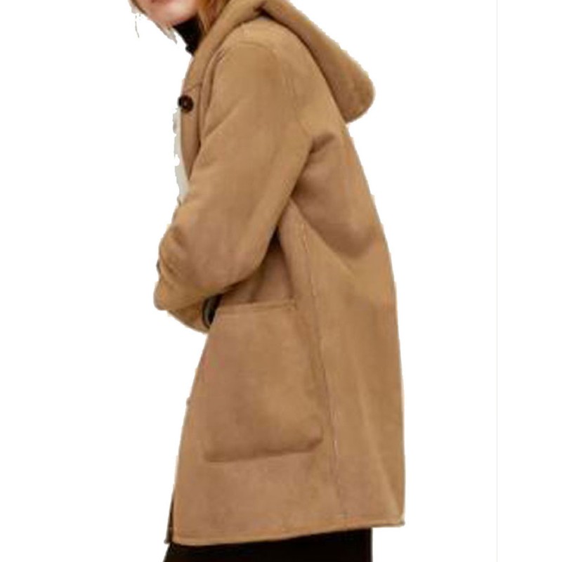 Sienna Miller Tan Brown Shearling Coat Sienna Miller Tan Brown Shearling Coat