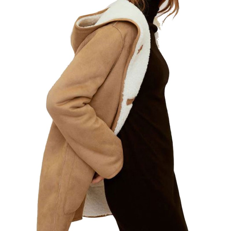 Sienna Miller Tan Brown Shearling Coat Sienna Miller Tan Brown Shearling Coat
