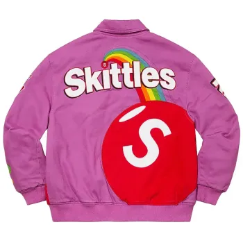 Skittle Supreme Pink Varsity Jacket