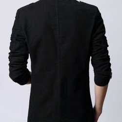 Men's Slim Fit Black Casual Jacket