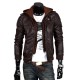 Men's Slim Fit Chocolate Brown Leather Jacket
