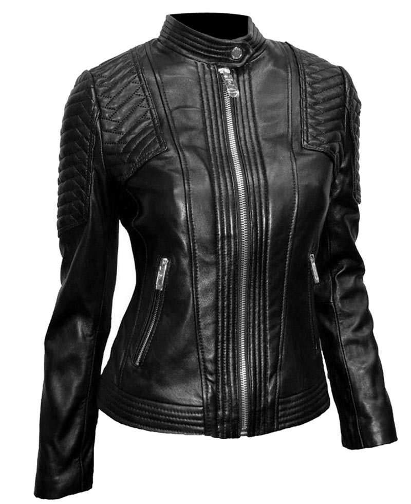 Snap Tab Collar Womens Black Leather Moto Jacket S Jackets - Women S Leather Moto Jacket Snap Tab Collar Womens Black Leather Moto Jacket S Jackets - Women S Leather Moto Jacket