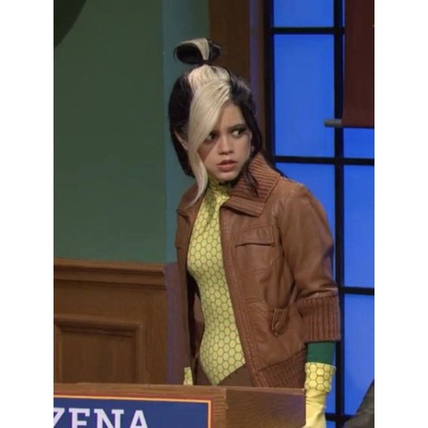 SNL 2023 Jenna Ortega Brown Jacket SNL 2023 Jenna Ortega Brown Jacket