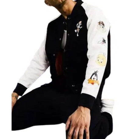 Space Jam 2 Bomber Wool Jacket Space Jam 2 Bomber Wool Jacket