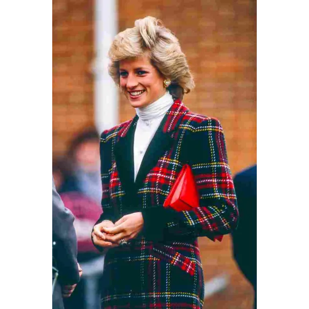 Spencer Diana Plaid Felt Coat Spencer Diana Plaid Felt Coat