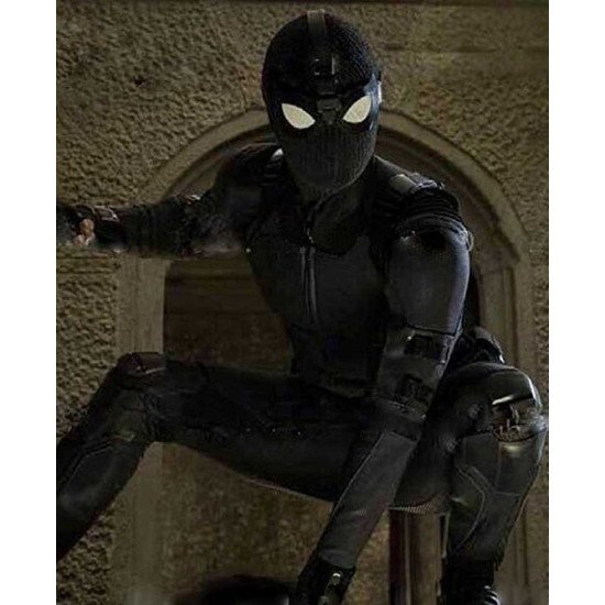 Spider-Man Far From Home Black Leather Jacket