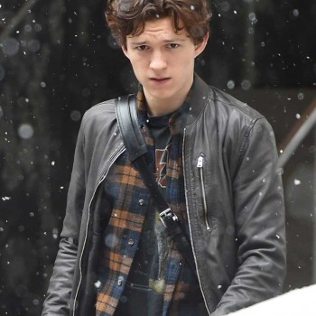Spiderman Homecoming Tom Holland Leather Jacket
