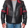 Star Patch Biker Leather Jacket