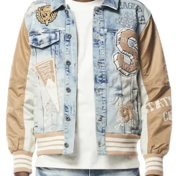 State Champ Denim Windbreaker Jacket