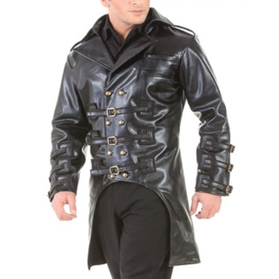 Steampunk Punk Post Apocalyptic Leather Coat