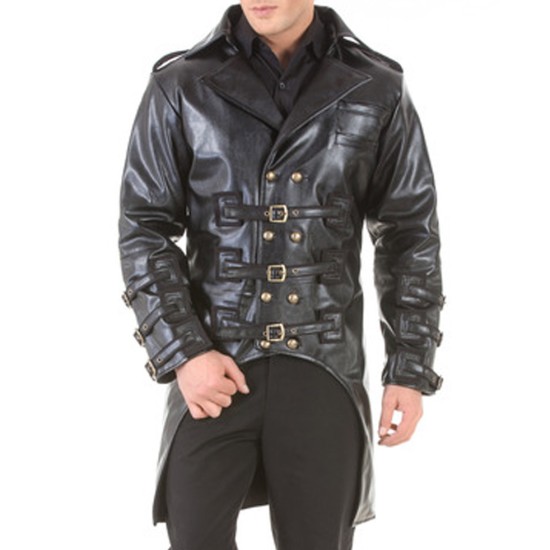 Steampunk Punk Post Apocalyptic Leather Coat