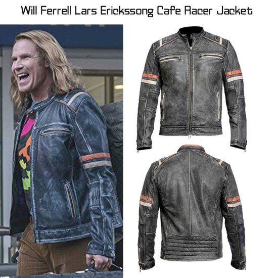 Eurovision Song Contest Will Ferrell Cafe Racer Jacket