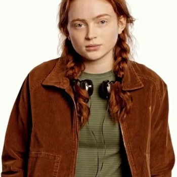 Stranger Things S4 Sadie Sink Brown Jacket