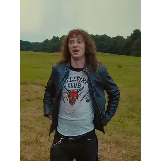 Stranger Things Joseph Quinn Moto Jacket