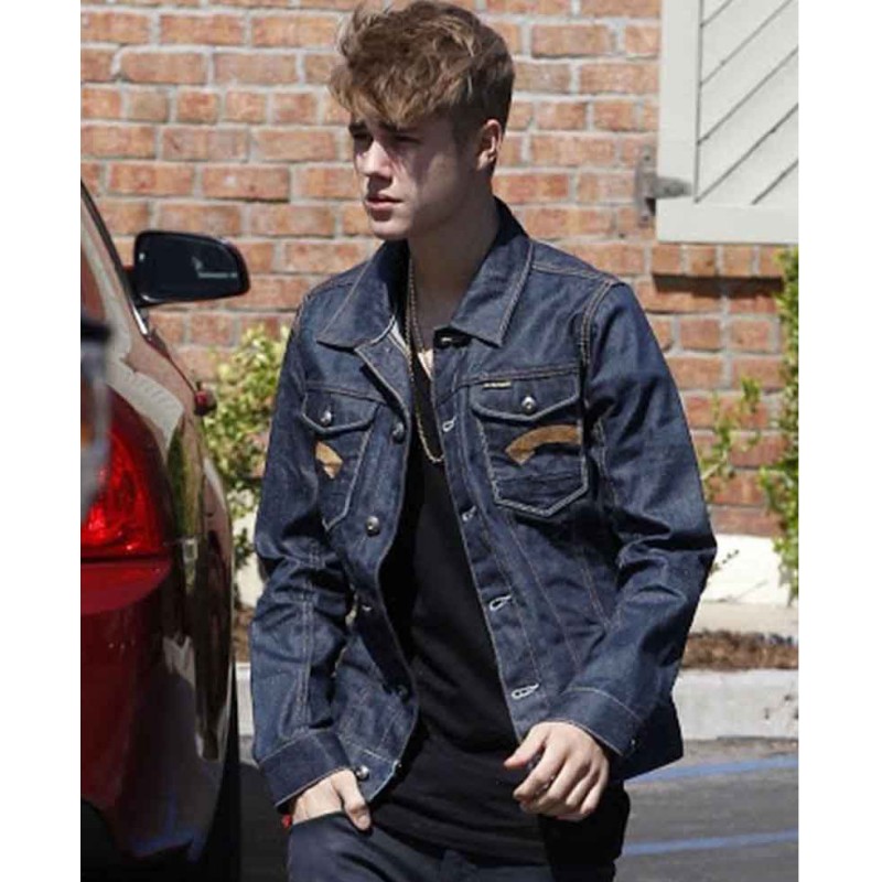 Justin Bieber Street Wear Blue Jacket Justin Bieber Street Wear Blue Jacket