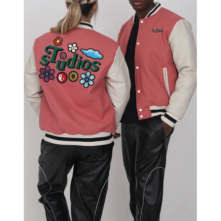 Studios Print Varsity Jacket Studios Print Varsity Jacket