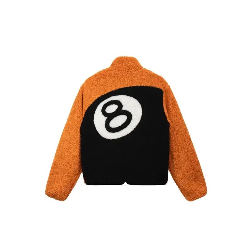 stussy-8-ball-sherpa-orange- stussy-8-ball-sherpa-orange-
