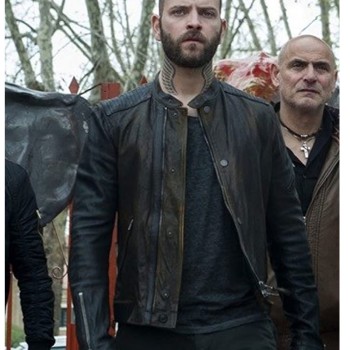 Alessandro Borghi Suburra S03 Brown Leather Jacket