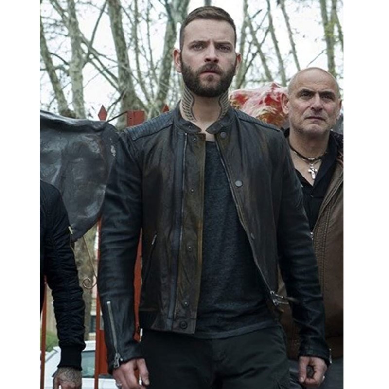 Alessandro Borghi Suburra S03 Brown Leather Jacket Alessandro Borghi Suburra S03 Brown Leather Jacket