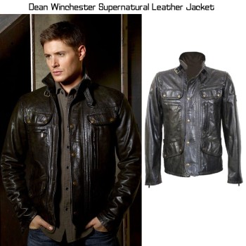 Dean Winchester Supernatural Black Leather Jacket