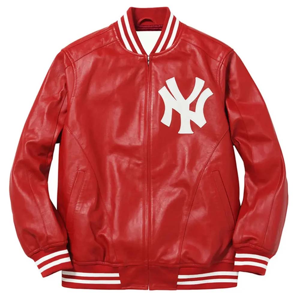 red jacket yankees shirt
