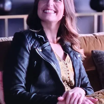 Ted Lasso Flo Collins Black Leather Jacket