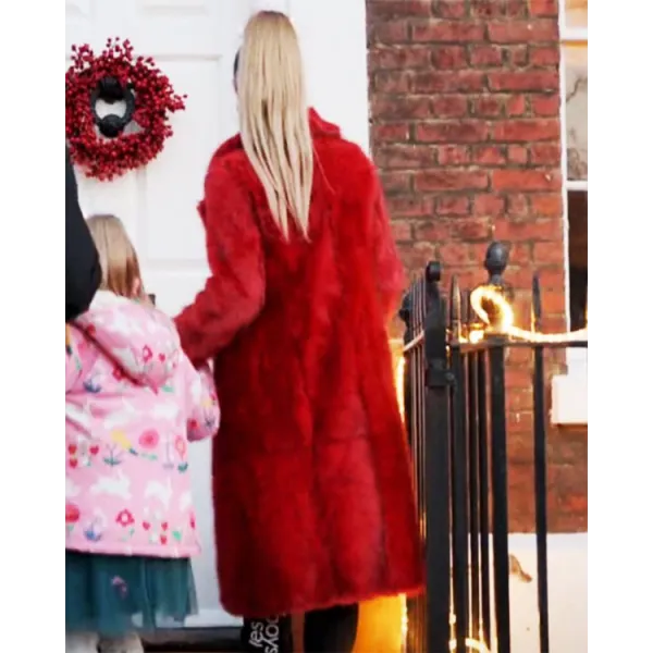 Ted Lasso Juno Temple Red Fur Coat Ted Lasso Juno Temple Red Fur Coat