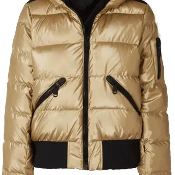 Ted Lasso S2 Keeley Gold Puffer Jacket