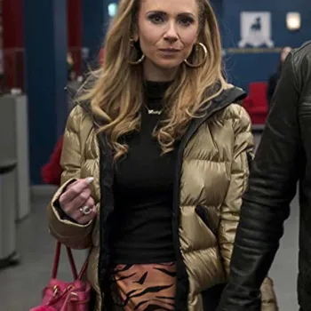 Ted Lasso S2 Keeley Gold Puffer Jacket