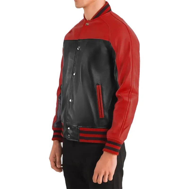 Terry Terrance Leather Varsity Jacket Terry Terrance Leather Varsity Jacket