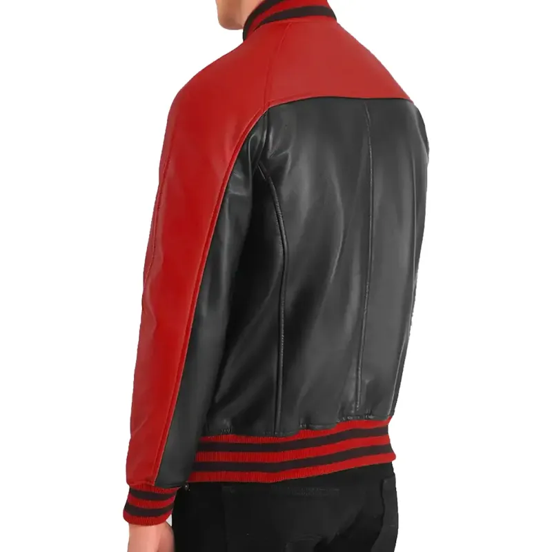 Terry Terrance Leather Varsity Jacket Terry Terrance Leather Varsity Jacket