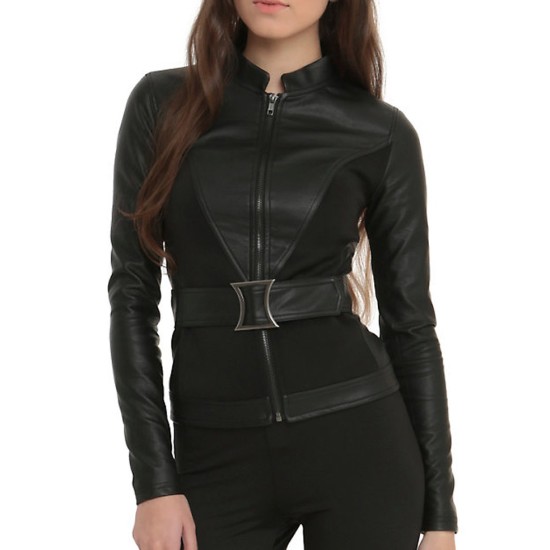The Avengers Black Widow Leather Jacket