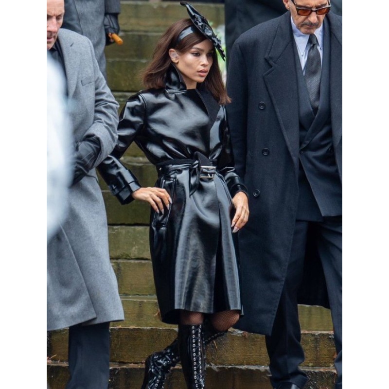 The Batman Zoe Kravitz Leather Coat The Batman Zoe Kravitz Leather Coat