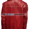 The Big Bang Theory Kaley Cuoco Burgundy Leather Jacket