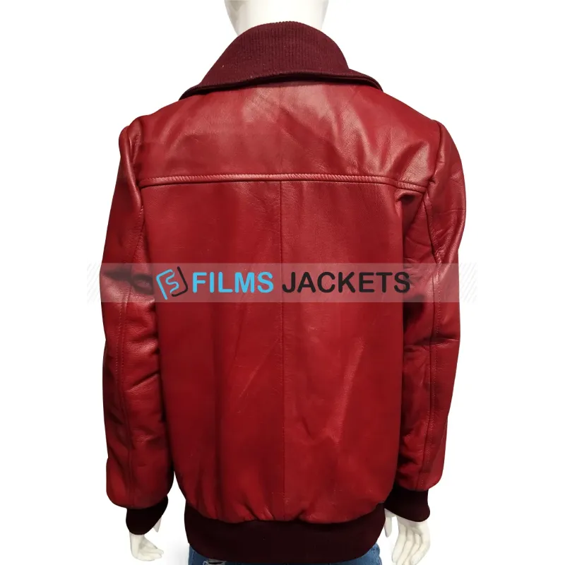 The Big Bang Theory Kaley Cuoco Burgundy Leather Jacket The Big Bang Theory Kaley Cuoco Burgundy Leather Jacket