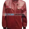 The Big Bang Theory Kaley Cuoco Burgundy Leather Jacket