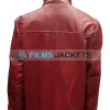The Big Bang Theory Kaley Cuoco Burgundy Leather Jacket