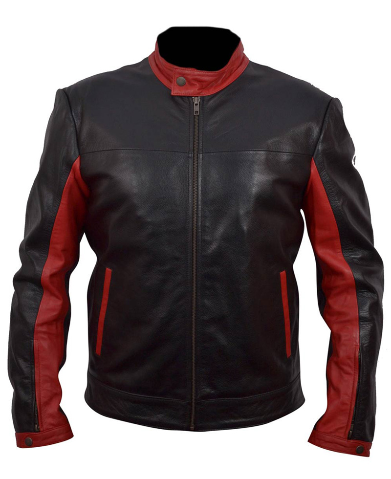 bruce wayne leather jacket