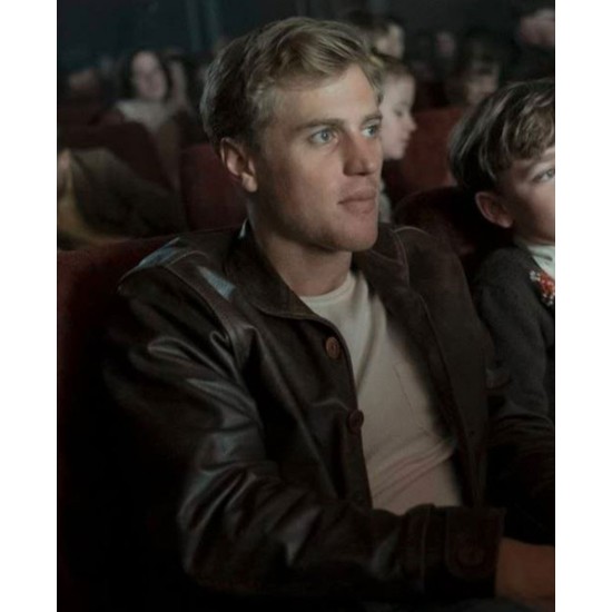 Johnny Flynn The Dig Brown Leather Jacket