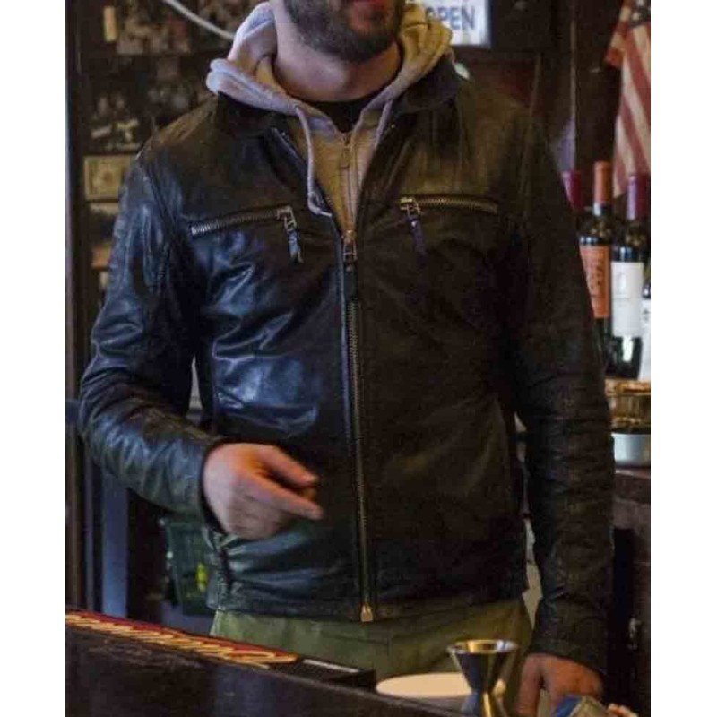 Matthias Schoenaerts The Drop Black Leather Jacket
