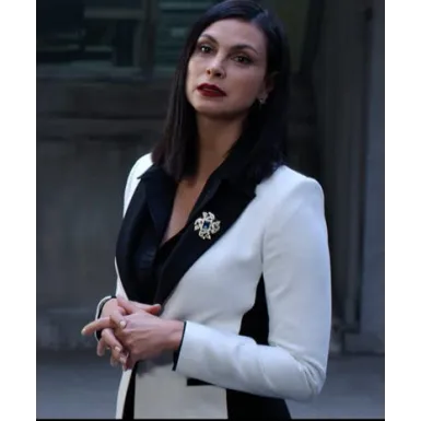 The Endgame 2022 Morena Baccarin White And Black Blazer The Endgame 2022 Morena Baccarin White And Black Blazer