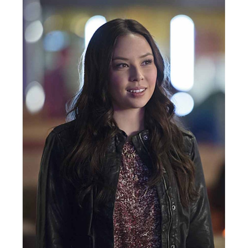 The Flash Melise Black Leather Jacket The Flash Melise Black Leather Jacket