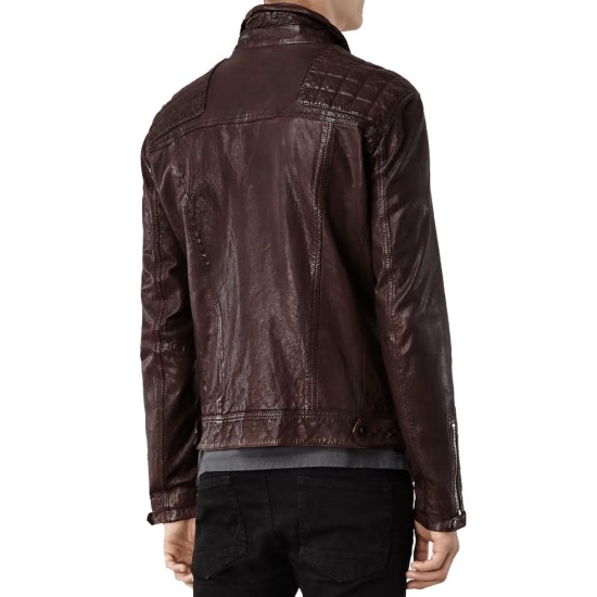 The Flash Reverb Brown Leather Jacket